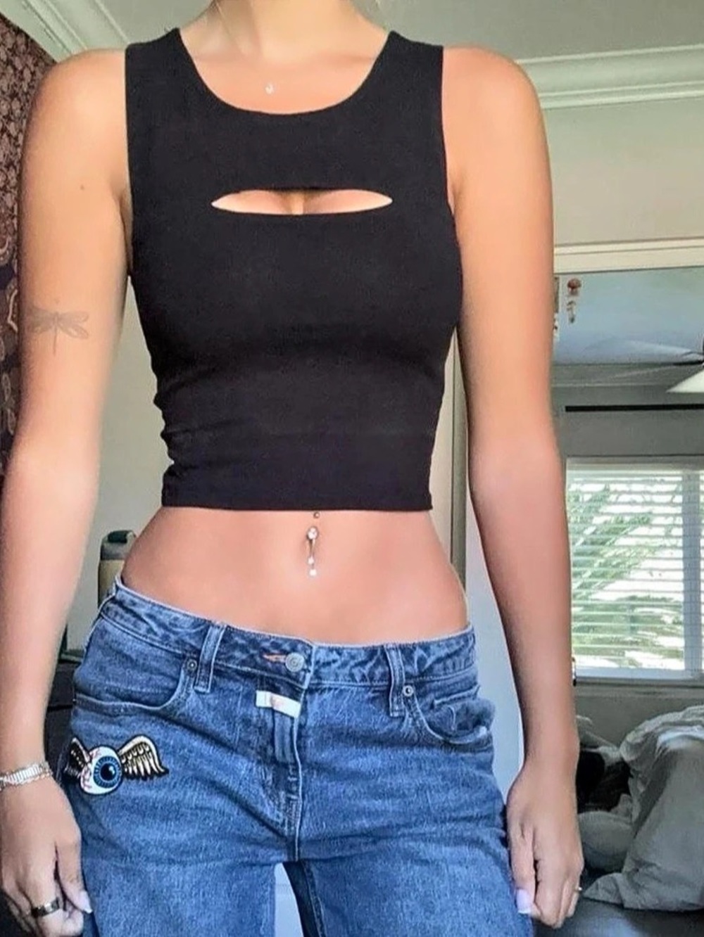 Brandy Melville Cutout Crop Tank